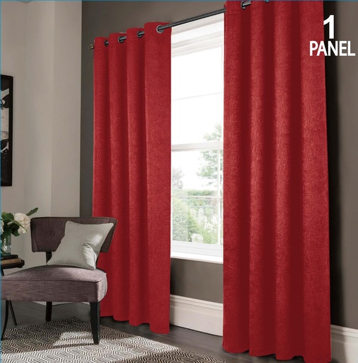 [WC53003RD] 54"x84" Ada 99% Blackout Grommet Window Curtain, 100% Polyester (12 pc/ctn)