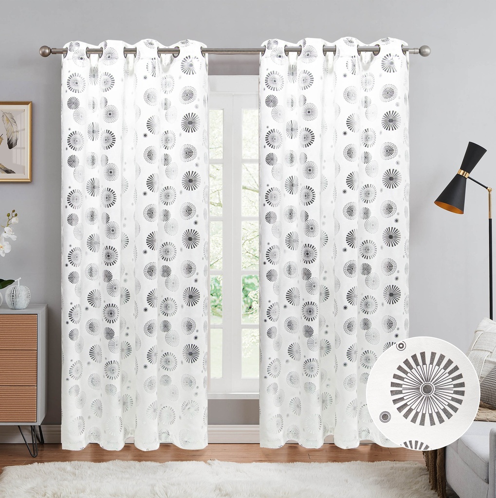 54"x84" Bella 99% Blackout Grommet Window Curtain, 100% Polyester (12 pc/ctn)