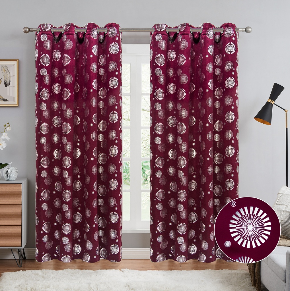 54"x84" Bella 99% Blackout Grommet Window Curtain, 100% Polyester (12 pc/ctn)