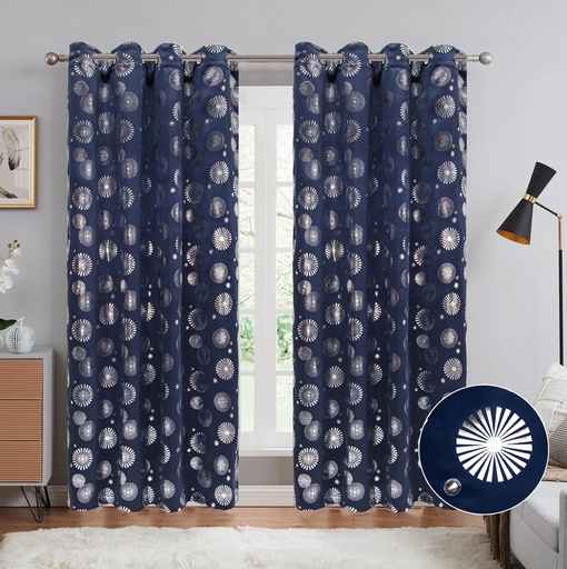 [WC56002NV] 54"x84" Bella 99% Blackout Grommet Window Curtain, 100% Polyester (12 pc/ctn)