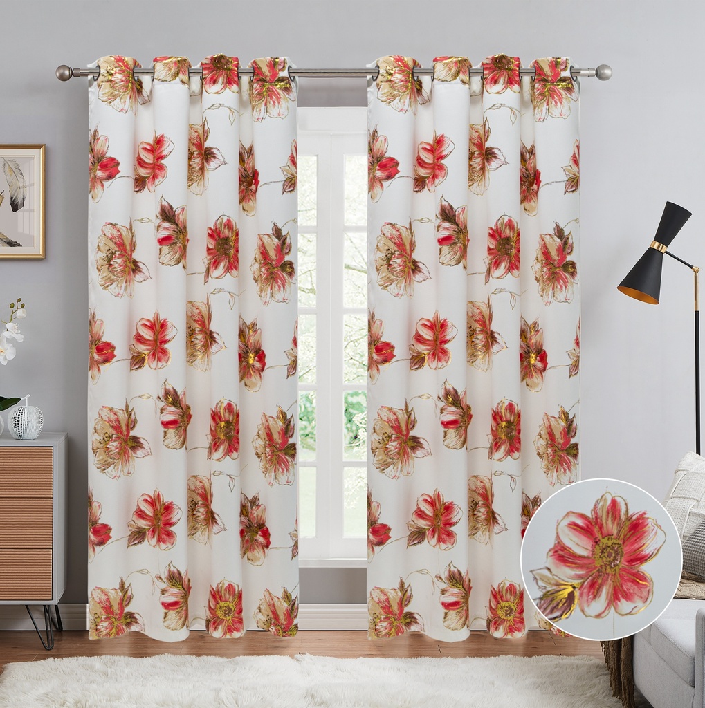 54"x84" Gemma 99% Blackout Grommet Window Curtain, 100% Polyester (12 pc/ctn)