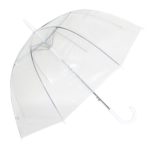 [UL1000-WH] 23" Clear Straight Auto Open Umbrella (48 pcs/ctn)