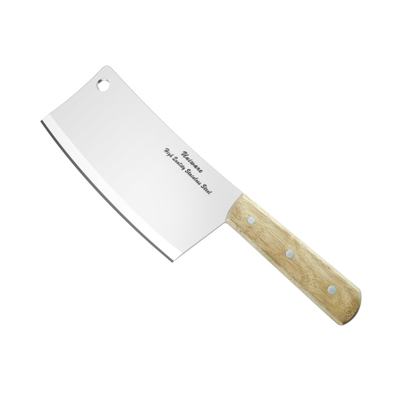 13.5" Heavy Gauge Stainless Steel Chinese Cleaver; 8.5" Blade; Hanging Hole (24 pcs/ctn)