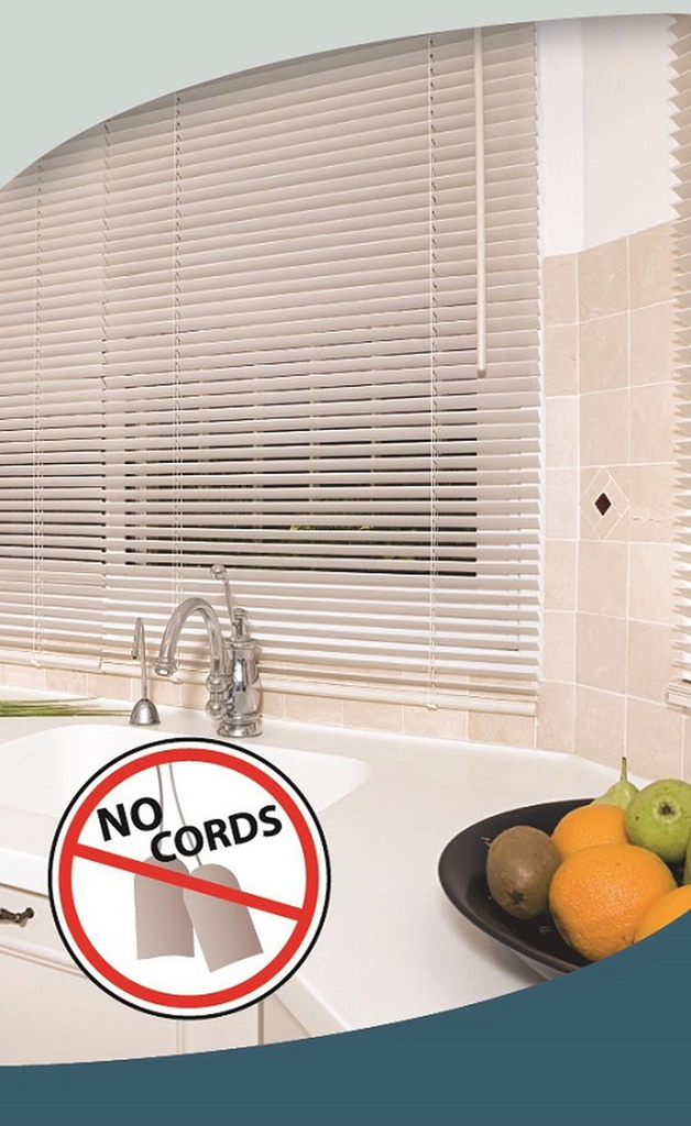 26"x72" Beige Cordless PVC Venetian Window Blinds (6 pcs/ctn