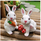 9.2x10x18.3cm resin craft rabbit
