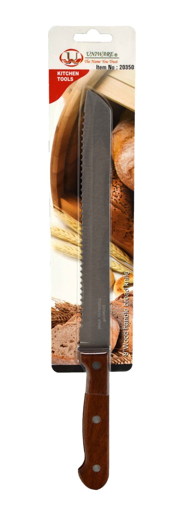 8" Full Tang Wood Handle Bread Knife (72 pcs/ctn)
