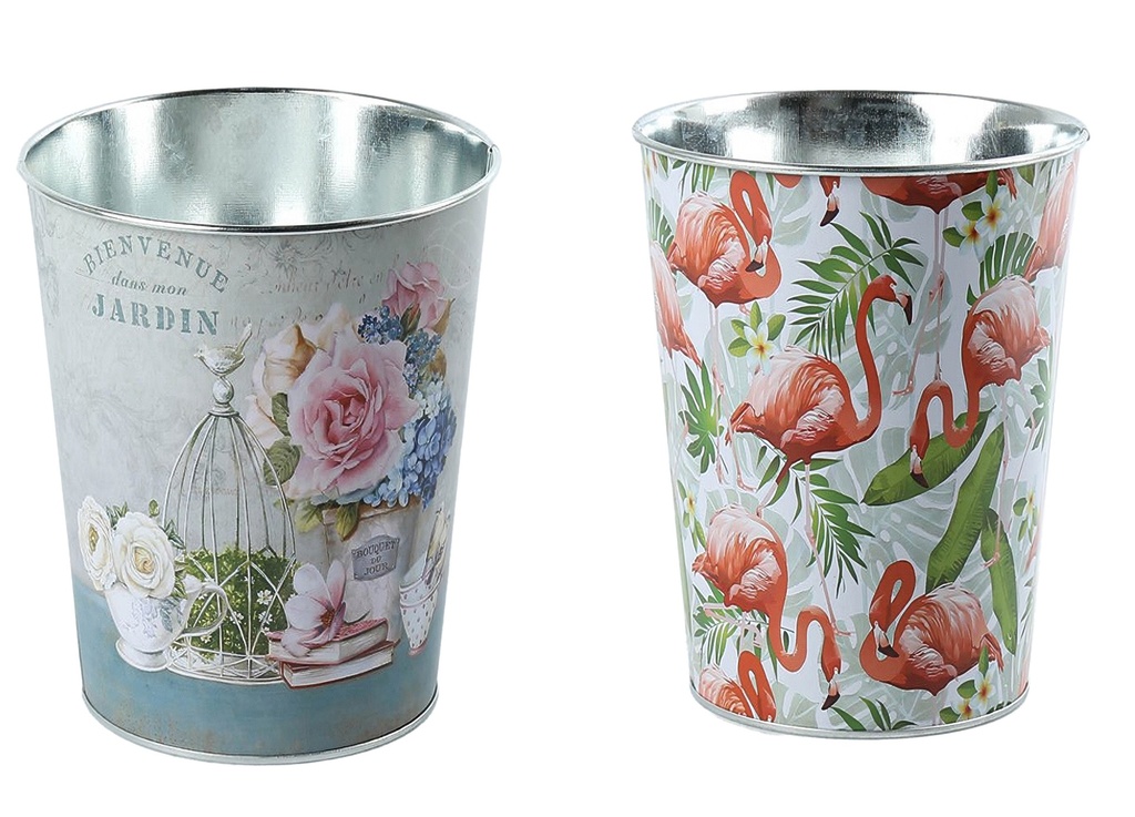 D17.5XH16.6CM，3 color mixed Metal Flower Pot