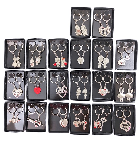 [HT7309] Metal Keychain, Mixed Pattern (200 pc/ctn)