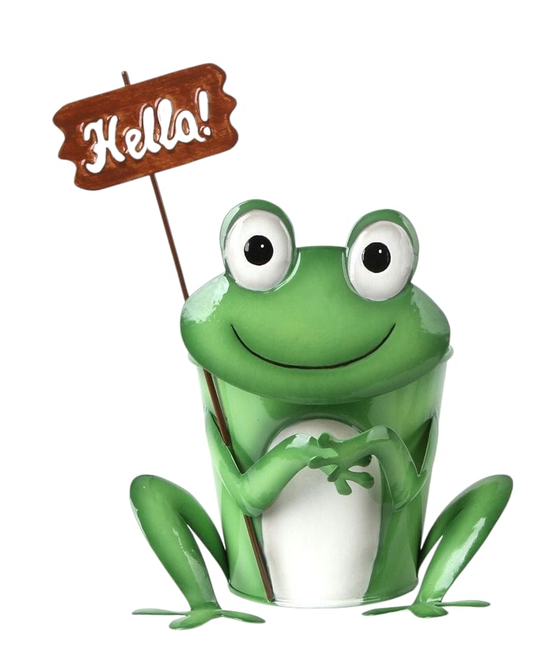 Metal Frog & Rabbit Pot,  18x16x25cm (12 pc/ctn)