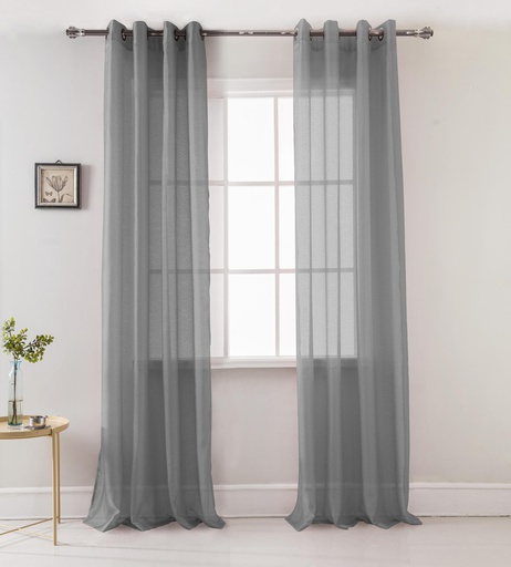 [WC58001-GY] 54"x84" Gray Window Curtain (12 pcs/ctn)