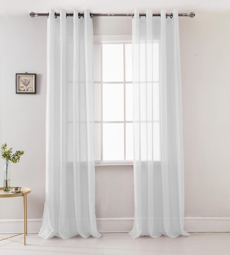 [WC58001-WH] 54"x84" White Window Curtain (12 pcs/ctn)