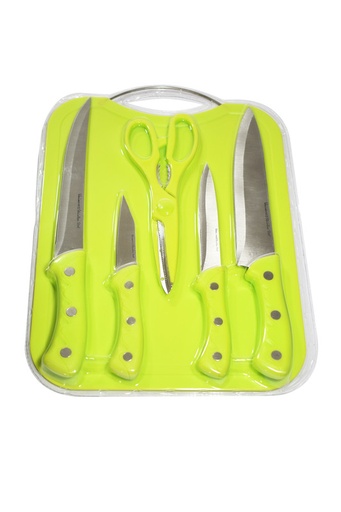 [20357] Knives, Scissor, and Cutting Board 6pc Set (12 sets/ctn)