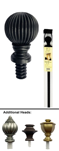 [WR02400] 24-48" Plated Curtain Rod, Mixed Colors  (12 pc/ctn)