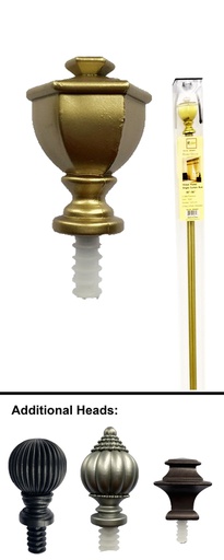 [WR04800] 48-86" Plated Curtain Rod, Mixed Colors (12 pc/ctn)