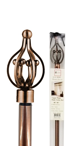 [WRS24802] 48-86" Copper Plated Curtain Rod (10 pc/ctn)