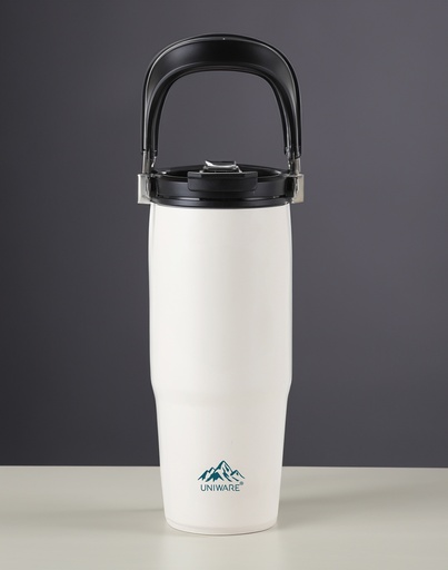 [2472L] 900 ml White Double Wall Stainless Steel Flask (12 pc/ctn)