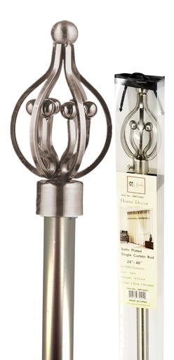 [WRS32402] 24-48" Stain Plated Curtain Rod (10 pcs/ctn)