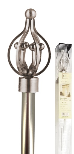 [WRS34802] 48-86" Stain Plated Curtain Rod (10 pcs/ctn)