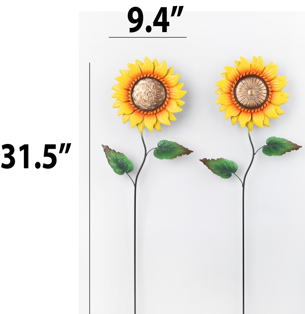 Harvest Sunflower Yard Stake, 9.4"x31.5"(24X2X80CM) (24 pc/ctn)