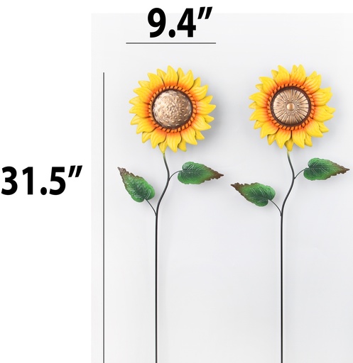 [HD12016] Harvest Sunflower Yard Stake, 9.4"x31.5"(24X2X80CM) (24 pc/ctn)