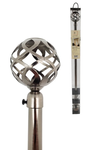 [WR42403] 24-48" Nickel Plated Curtain Rod (10 pcs/ctn)