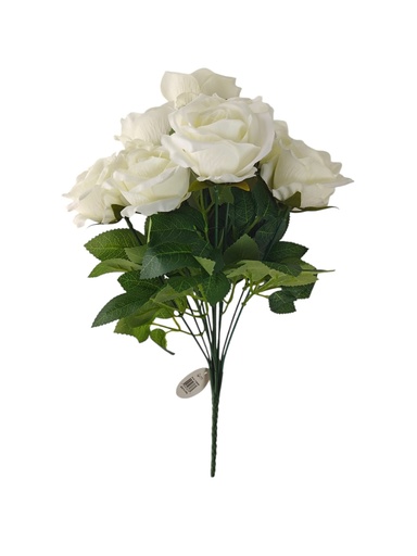 [FL6660] 10 Heads Rose bush, dia 9cm, 46cm, Assorted Color (30 pc/ctn)