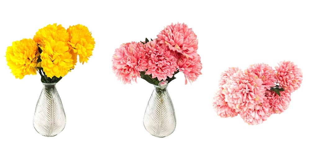 7 Heads Chrysanthemum bush, 44cm, dia 14cm (24 pc/ctn)