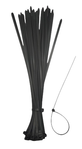 [ZT48082B] 50pc 8" Nylon Zip Ties, 0.19" W, Black (48 bag/ctn)