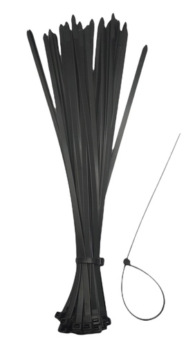 [ZT48122B] 50pc 12" Nylon Zip Ties, 0.19" W, Nylon 66,Black (48 bag/ctn
