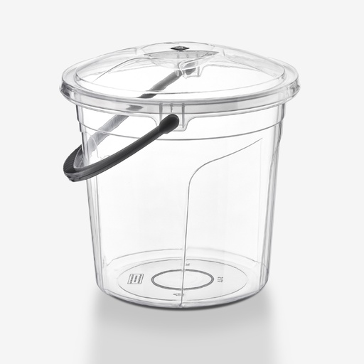 [P70056] 25 Liter Deep Round Plastic Bucket with Lid (10 pc/bag)
