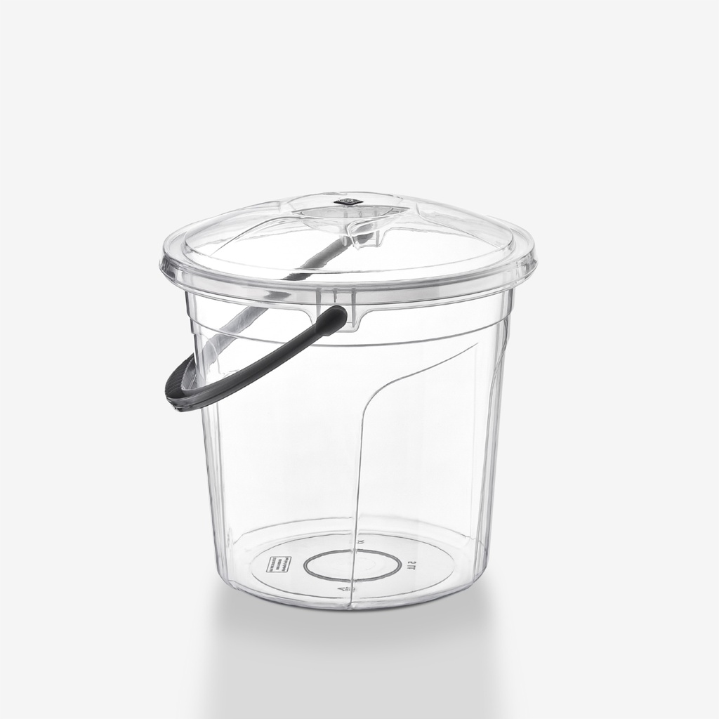 15 Liter Deep Round Plastic Bucket with Lid (10 pc/bag)