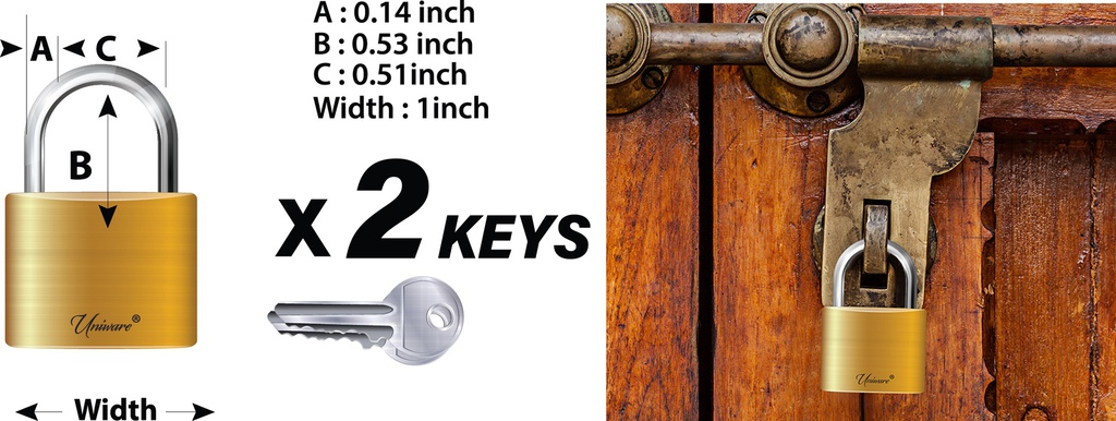 Stainless Steel Pad Lock and Key Set (144 sets/ctn)