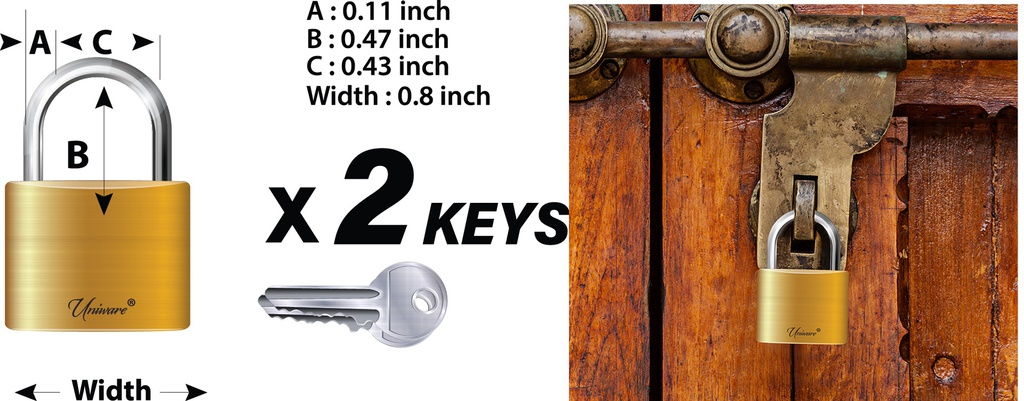 Stainless Steel Pad Lock and Key Set (144 sets/ctn)