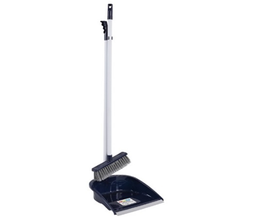 [C21-10611] 26 x 24 x 95 cm Zeplin Long Handle Dustpan and Brush - Mixed Colors (12 pc/ctn)