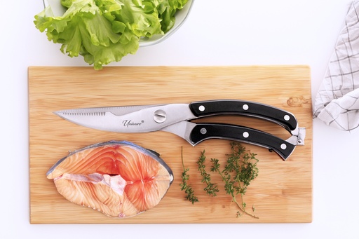 [772001] 10"(25cm) Heavy Duty Stainless Steel Poultry Shears/Scissors For Bone, Chicken (48 pc/ctn)