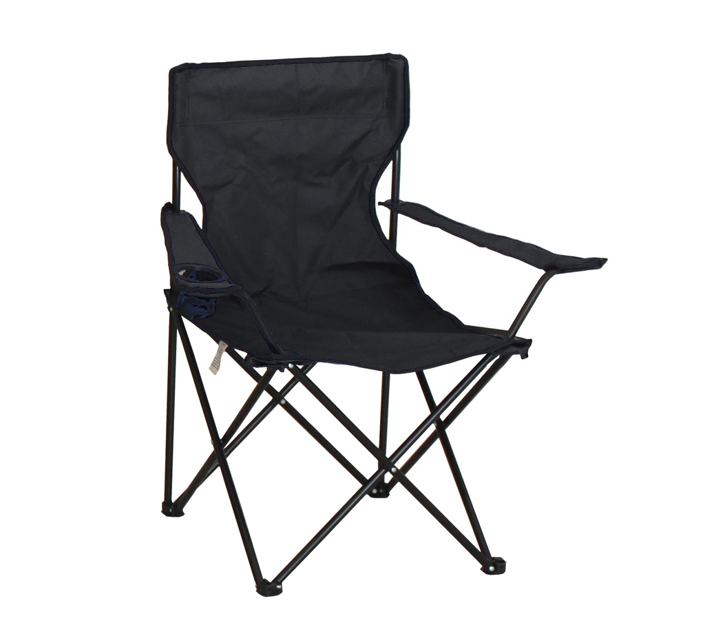 34" Black Polyester Folding Chair, with Bag (8 pcs/ctn)