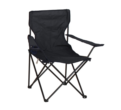 [1011BK] 34" Black Polyester Folding Chair, with Bag (8 pcs/ctn)