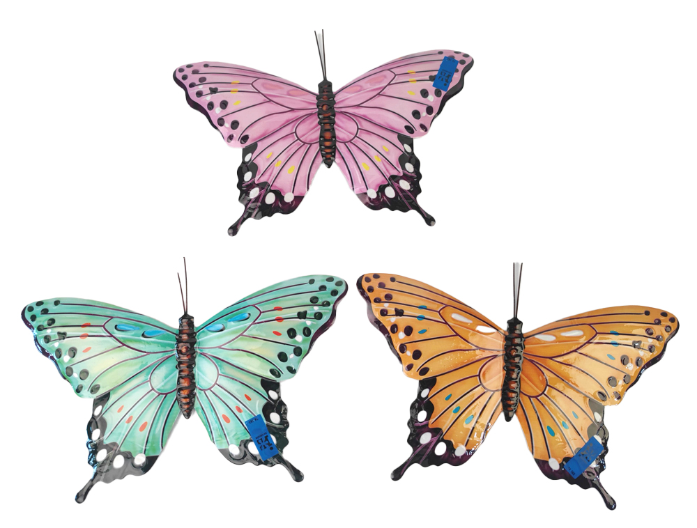 Metal Butterfly Wall Decoration (24 pcs/ctn)