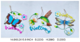 Metal Butterfly/Hummerbird/Dragonfly Wall Decoration (6 pcs/ctn)