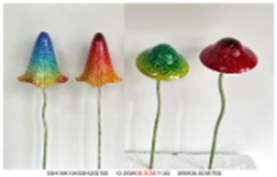 Metal Mushroom Yard Stake (16 pcs/ctn)