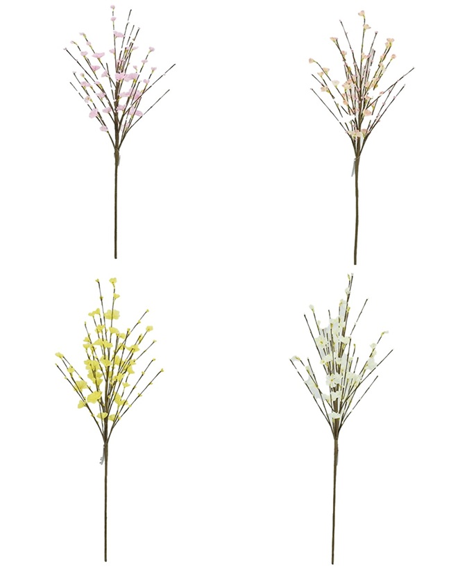 31" Stem,Flower Head:Big 11,Mid 11,Small 22, 4 Colors Assorted (180 pc/ctn)