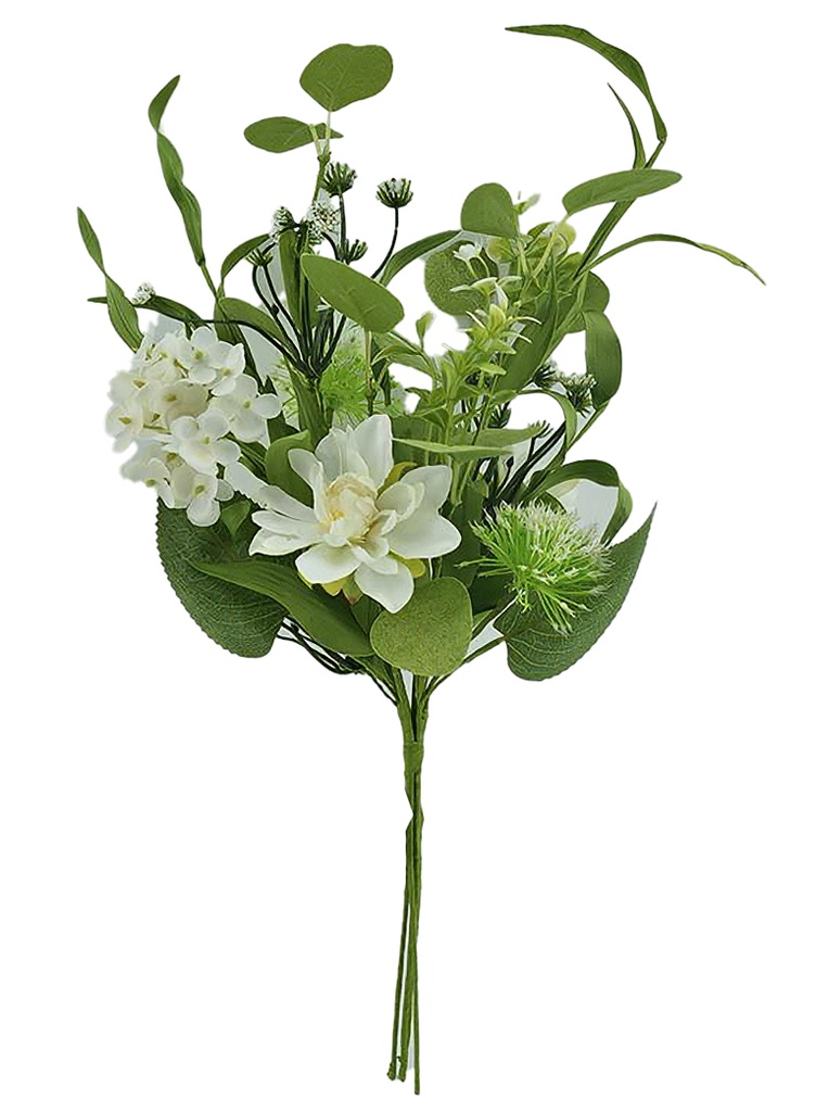 18" Dahlia&Hydrangea Bush，flower Head:Dahlia 2 pc,Hydrangea 2 pc (72 pc/ctn)