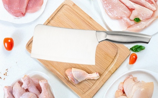 [203807] 11.5" Stainless Steel Cleaver; 6.75" Blade (48 pc/ctn)