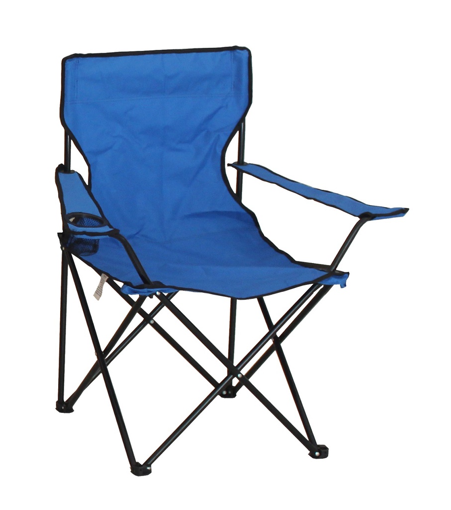 34" Blue Polyester Folding Chair with Bag (8 pcs/ctn)