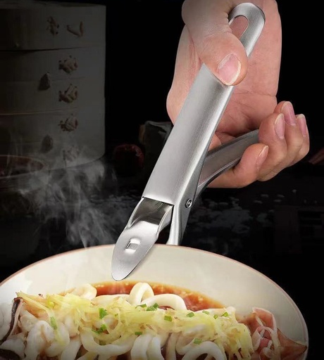 [206801] Stainless Steel Dish Clipper, 7.3"x1.4"(18.5x3.5cm) (144 pc/ctn)