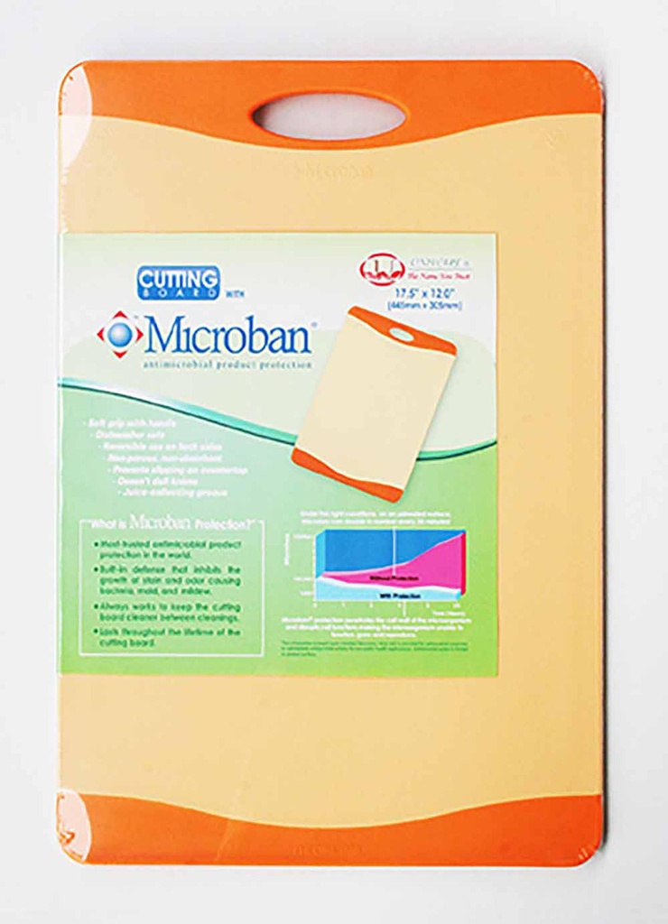 12"x17.5" Orange Anti-Microbial Cutting Board (6 pcs/ctn)