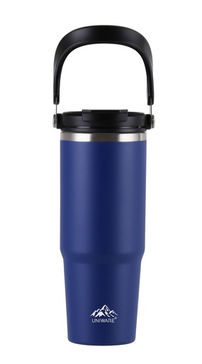 [2474BL] 900 ml Double Wall Stainless Steel Flask, Blue (12 pc/ctn)