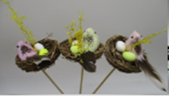 Bird in Nest with Eggs Stake, 6cm (288 pcs/ctn)