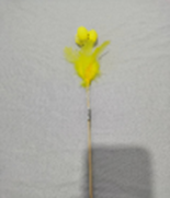 Yellow Eggs with Feathers on a Stick, 35cm (1200 pcs/ctn)