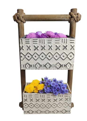 [FL0415] Two Tier Flower Planter (8 pcs/ctn)